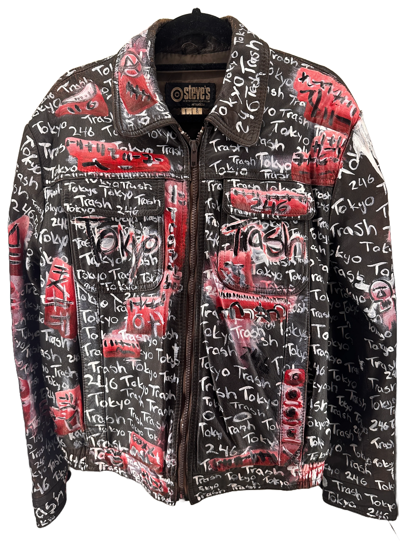 Tokyo Trash - Brown Leather Jacket - Men's Large